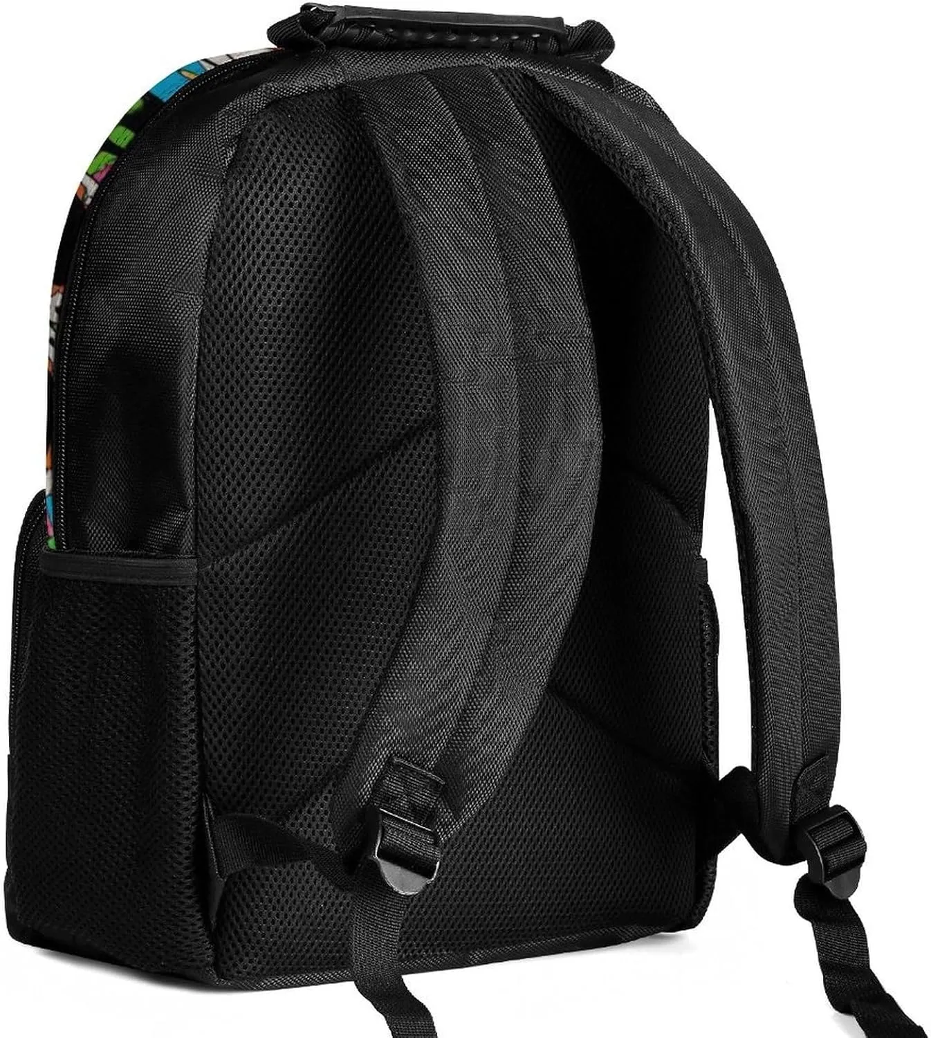 Supdreamc Adults Lightweight Trippy Skull Art Rucksacks Large Capacity Bookbag With Adjustable Shoulder Straps for Trekking Outdoors Bicycle