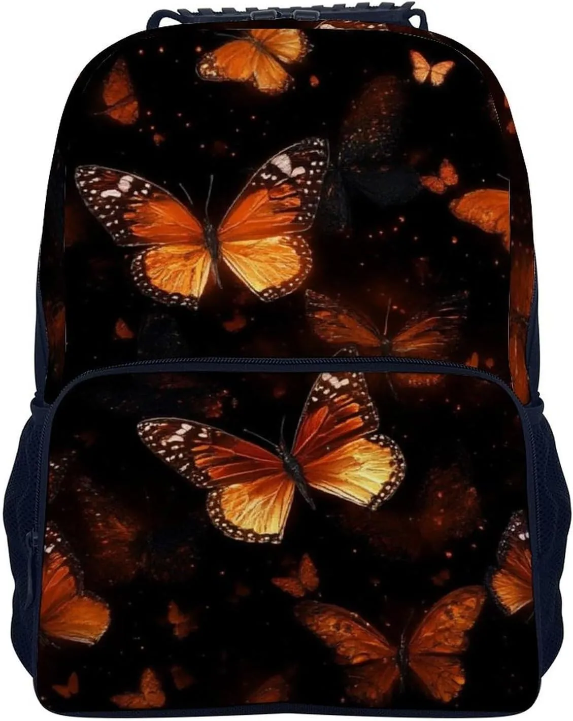 Supdreamc Lightweight Daypack Bookbag for Trekking Business Walking Cycling - Big Capacity Anti-Theft Multipurpose Carry On Bag, Monarch Butterfly Butterflies Art Business Computer Bag