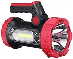 Super Bright LED Handheld Spotlight Tactical Flashlight Rechargeable 10000mAh High Lumens Bulb with USB Power Output Function, Large Heavy Duty Waterproof Marine Boat Torch Portable Lantern