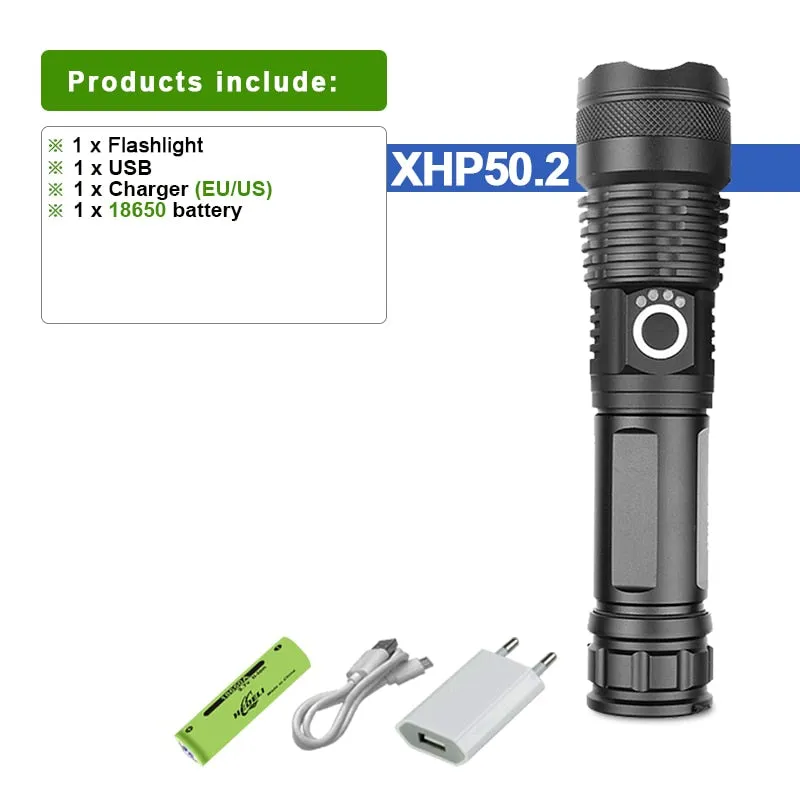 Super Powerful XHP90.3 Led Flshlight USB Rechargeable Tactical Flash Light Xhp70 Xhp50 Torch Light Work Lamp Lantern for Hunting