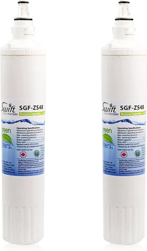 Swift Green Filters SGF-ZS48 Compatible Refrigerator Water Filter for Sub-Zero 4204496,4290510,4204490,EWF-8003A, Pro 48,Made in USA (2 Pack)