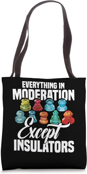 Telephone Insulator Antique Telegraph Insulator Collector Tote Bag