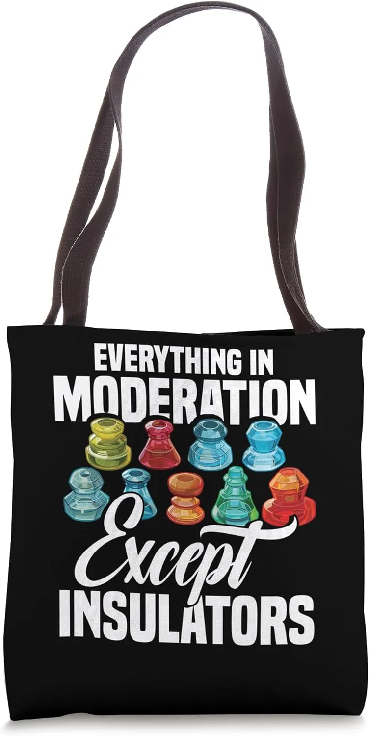 Telephone Insulator Antique Telegraph Insulator Collector Tote Bag