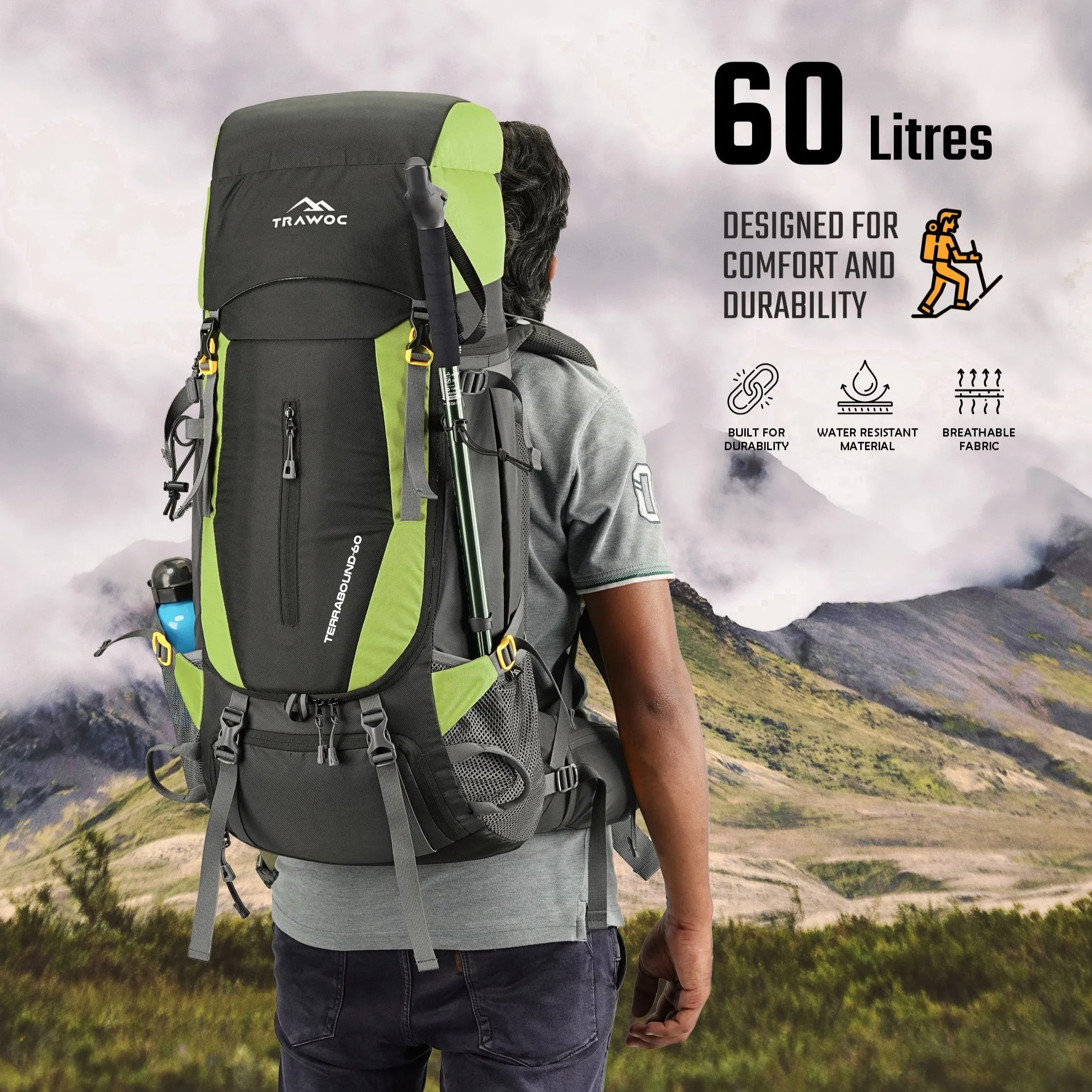 TERRABOUND-60 Rucksack - Green
