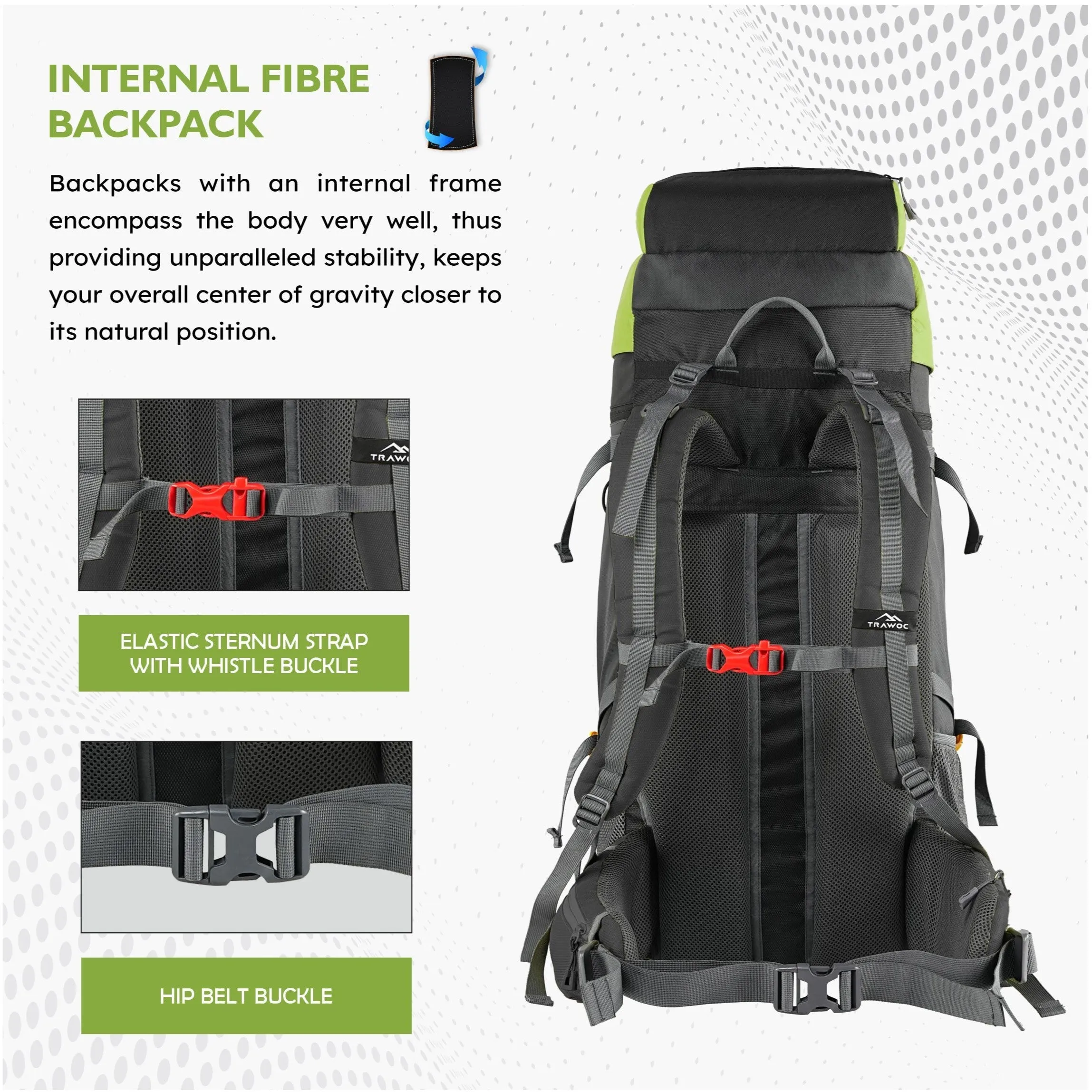 TERRABOUND-60 Rucksack - Green