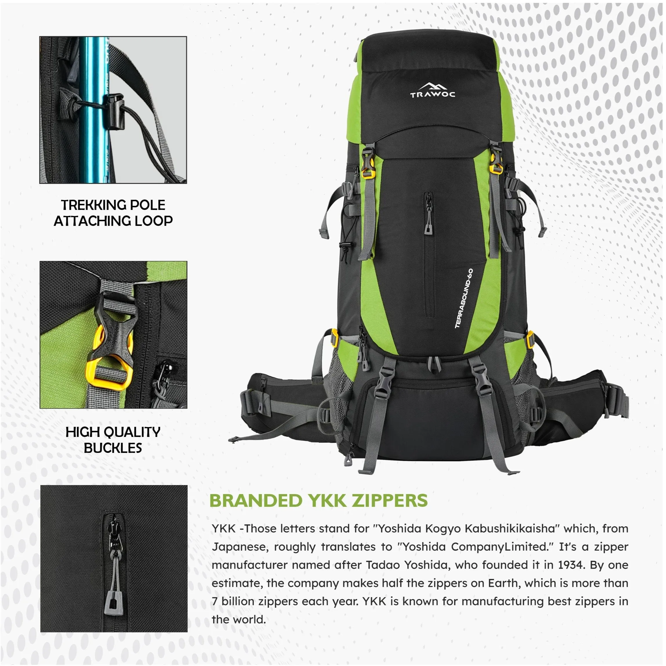 TERRABOUND-60 Rucksack - Green