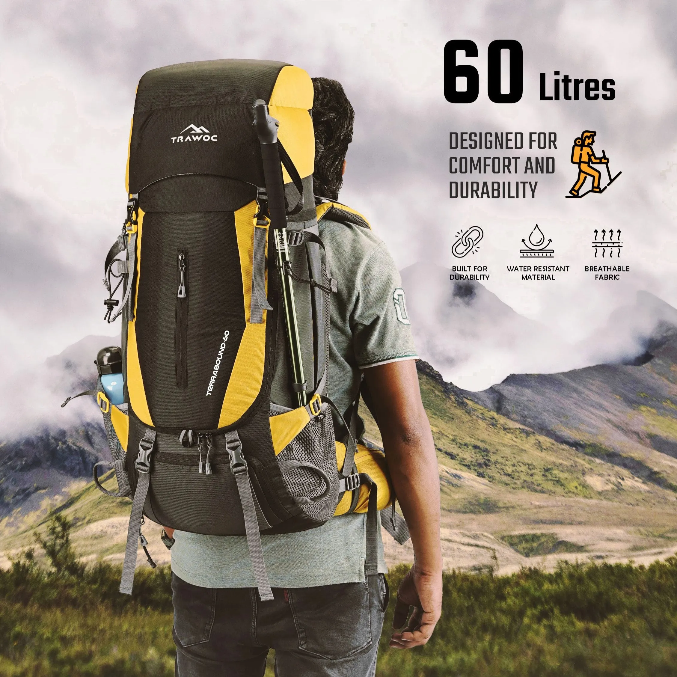 TERRABOUND-60 Rucksack - Yellow