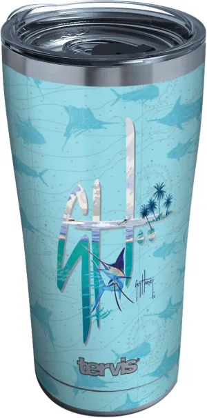 Tervis Triple Walled Guy Harvey Insulated Tumbler Cup Keeps Drinks Cold & Hot, 20oz - Stainless Steel, Signature Pattern
