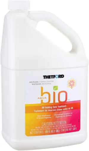 Thetford 96614 AquaBio RV Holding Tank Treatment Citrus Twist Scent, Formaldehyde Free 1 Gallon Liquid