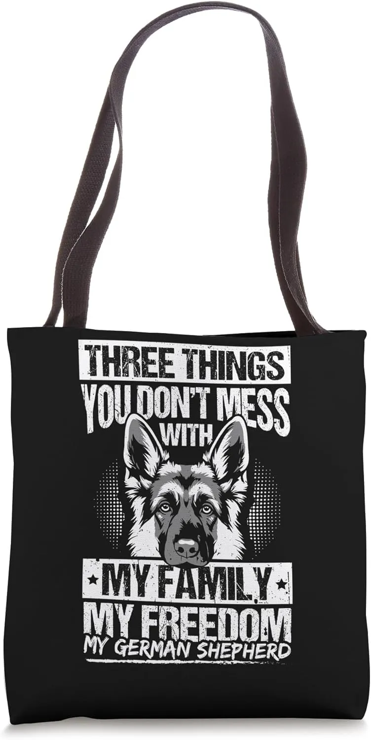 THREE THINGS YOU DON'T MESS WITH MY FAMILY MY FREEDOM Tote Bag