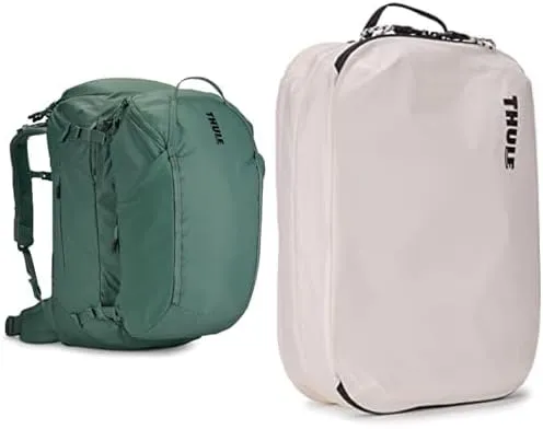 Thule Landmark 60L Women's Travel Backpack with Clean/Dirty Packing Cube Bundle