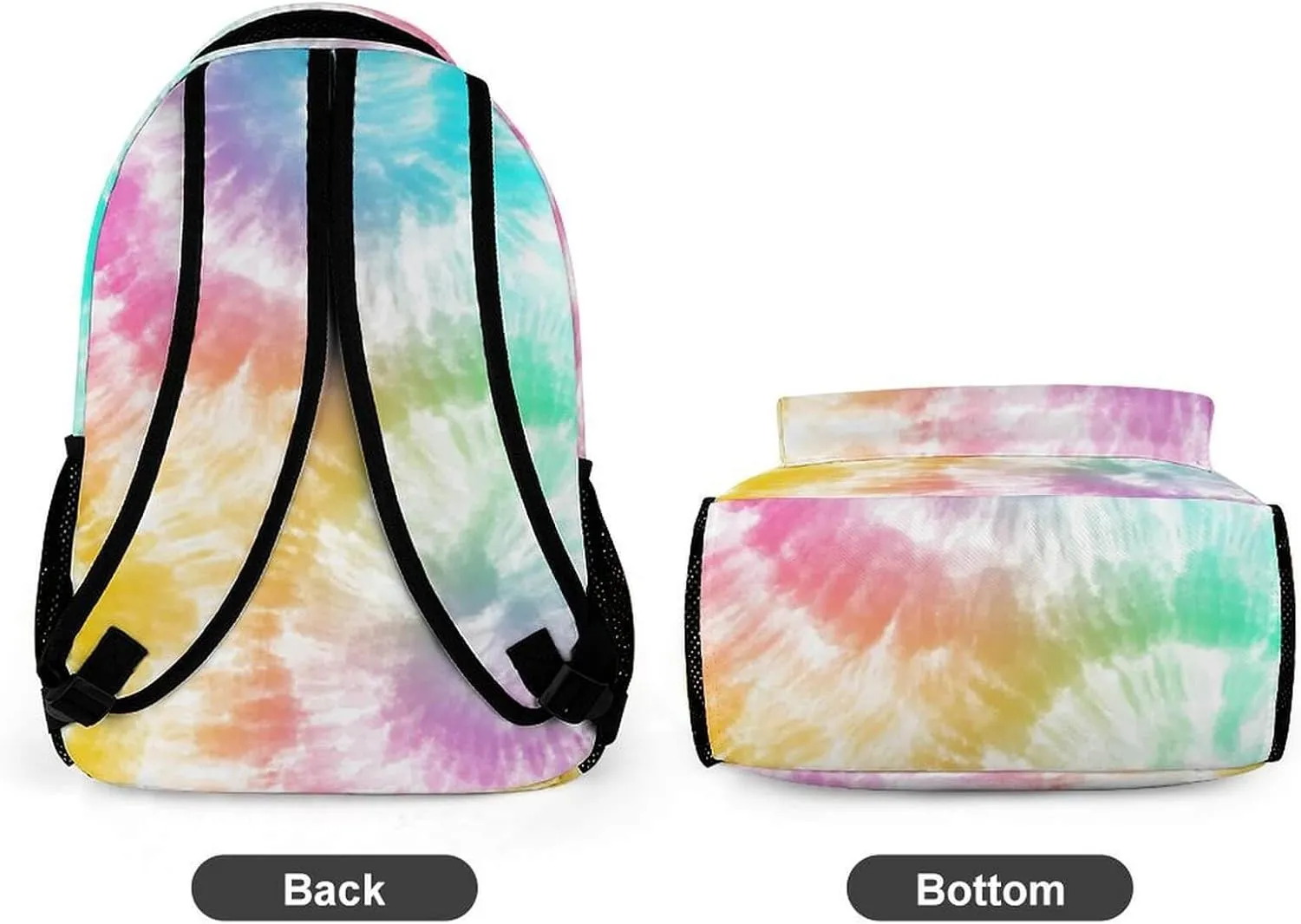 Tie Dye School Backpack for Kids Girls Boys, 16 Inch Cute Tie Dye Themed Bookbag, Personality School Backpack for Students Children, Lightweight, Large Capacity