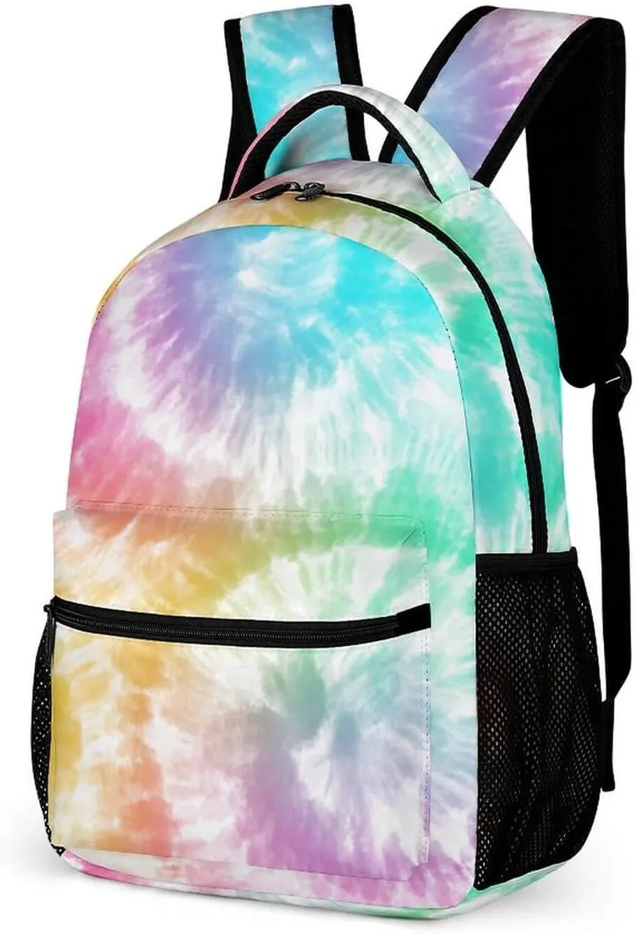 Tie Dye School Backpack for Kids Girls Boys, 16 Inch Cute Tie Dye Themed Bookbag, Personality School Backpack for Students Children, Lightweight, Large Capacity