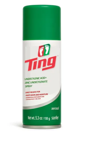 Ting Antifungal Foot Powder Spray 150g – Foot Hygiene Aerosol for Freshness and Comfort – Helps Reduce Odor and Moisture