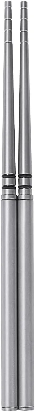 Titanium Chopsticks, Ultralight Utensil Titanium Collapsible Folding Travel Chopsticks - Perfect for Camping, Hiking, Backpacking Bushcraft, Office & Home