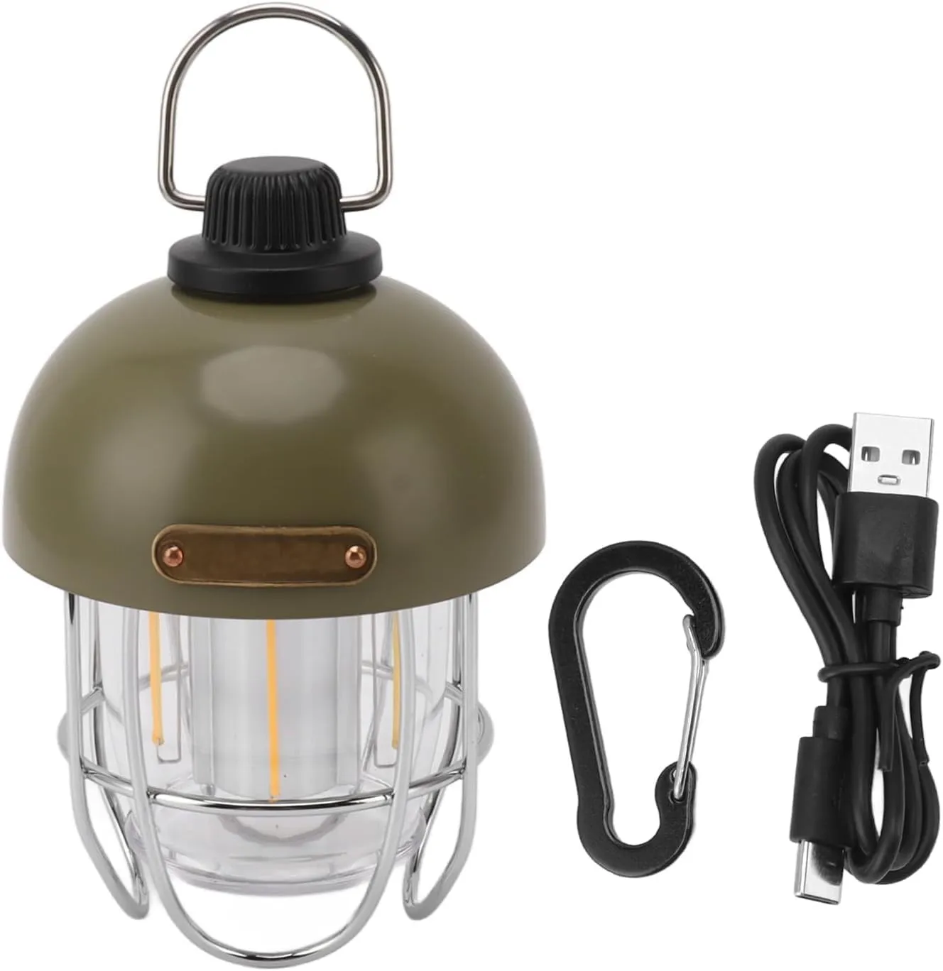 Tools Compatible with Rechargeable Camping Lantern, Dimmable 3 Modes LED Light, IP55 Waterproof for Hiking, Fishing, 4500mAh Battery (Green)