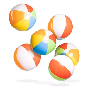 Top Race Pack of 12 Large Beach Balls Bulk - 24-Inch Inflatable Balls for Kids and Adults - Big Blow Up for Pool, Beach Party Decorations, and Water Games