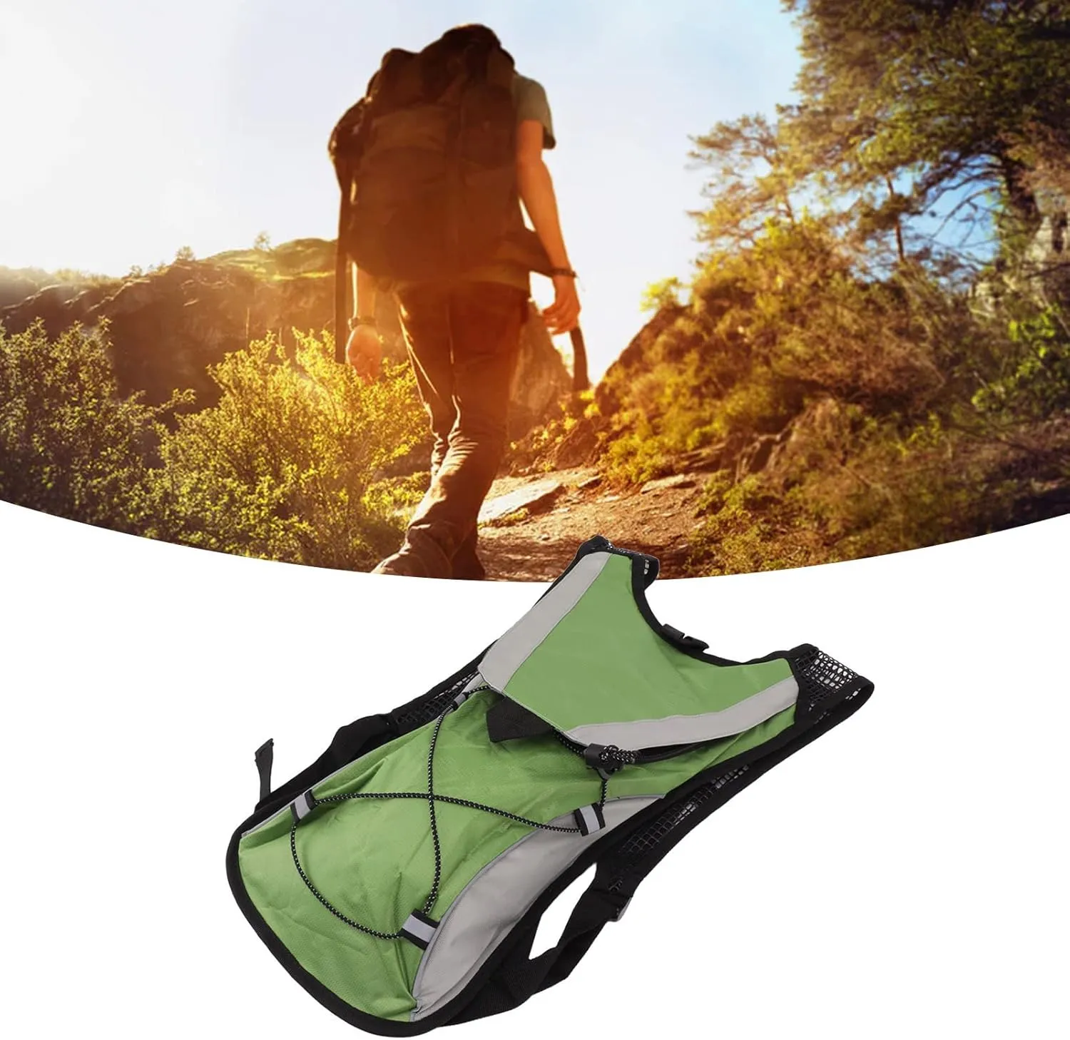 Topyond 5L Hydration Backpack, Bicycle Backpack with Water Bladder, Pressure Resistant Riding Water Bag Cycling Pack for Outdoor Hiking Climbing Running Cycling Biking