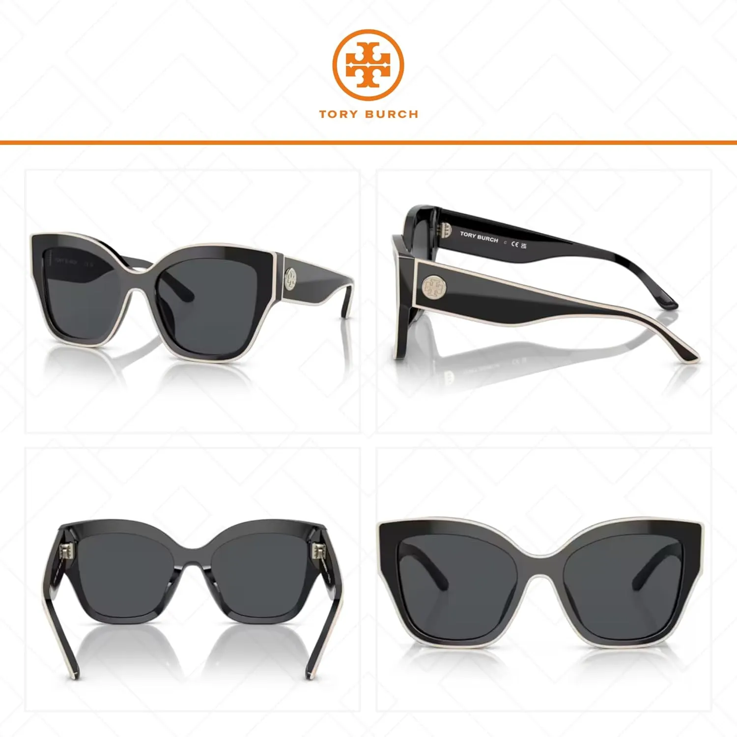 Tory Burch TY7184U Cateye Sunglasses for Women   BUNDLE With Designer iWear Complimentary Eyewear Kit
