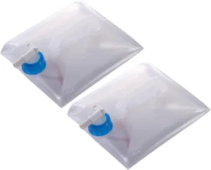 Totority 2pcs Portable Water Container Outdoor Water Jug for Camping Hiking Travel -wear Pe Material Space-saving Design for Emergency Storage
