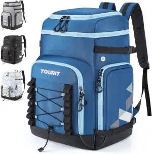 TOURIT Ski Boot Bag Snowboard Backpack 55-60L Waterproof Unisex Helmet and Accessories Carrying Bag