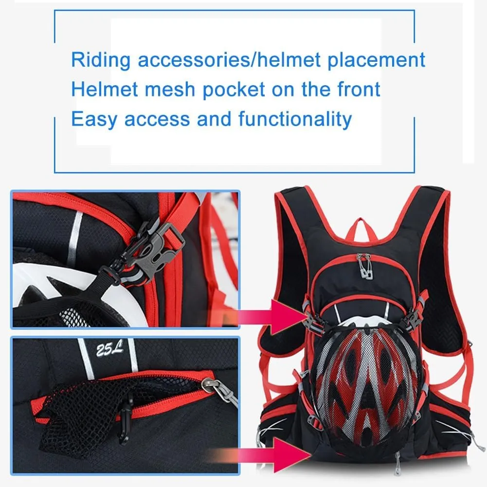 Trail Running Vest,black Running Vest,Marathon Cycling Essential, Hydration Backpack with Helmet Mesh Pocket