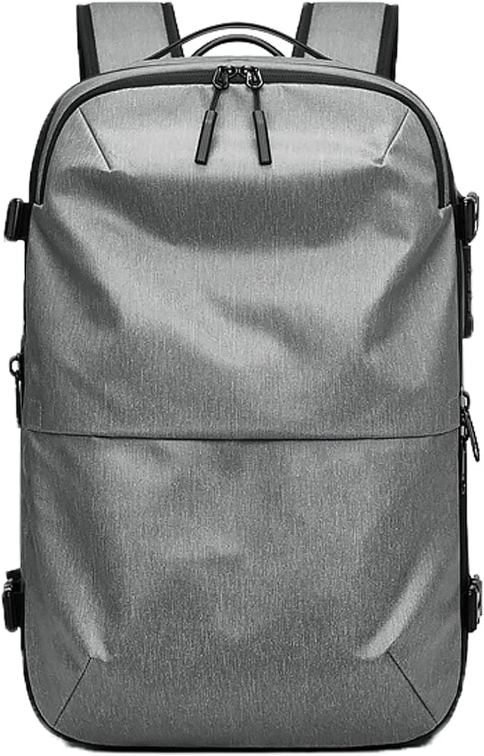 Transactione Backpack, Expandable Multifunctional Large Capacity Backpack, With Password Lock (Light Gray-B)