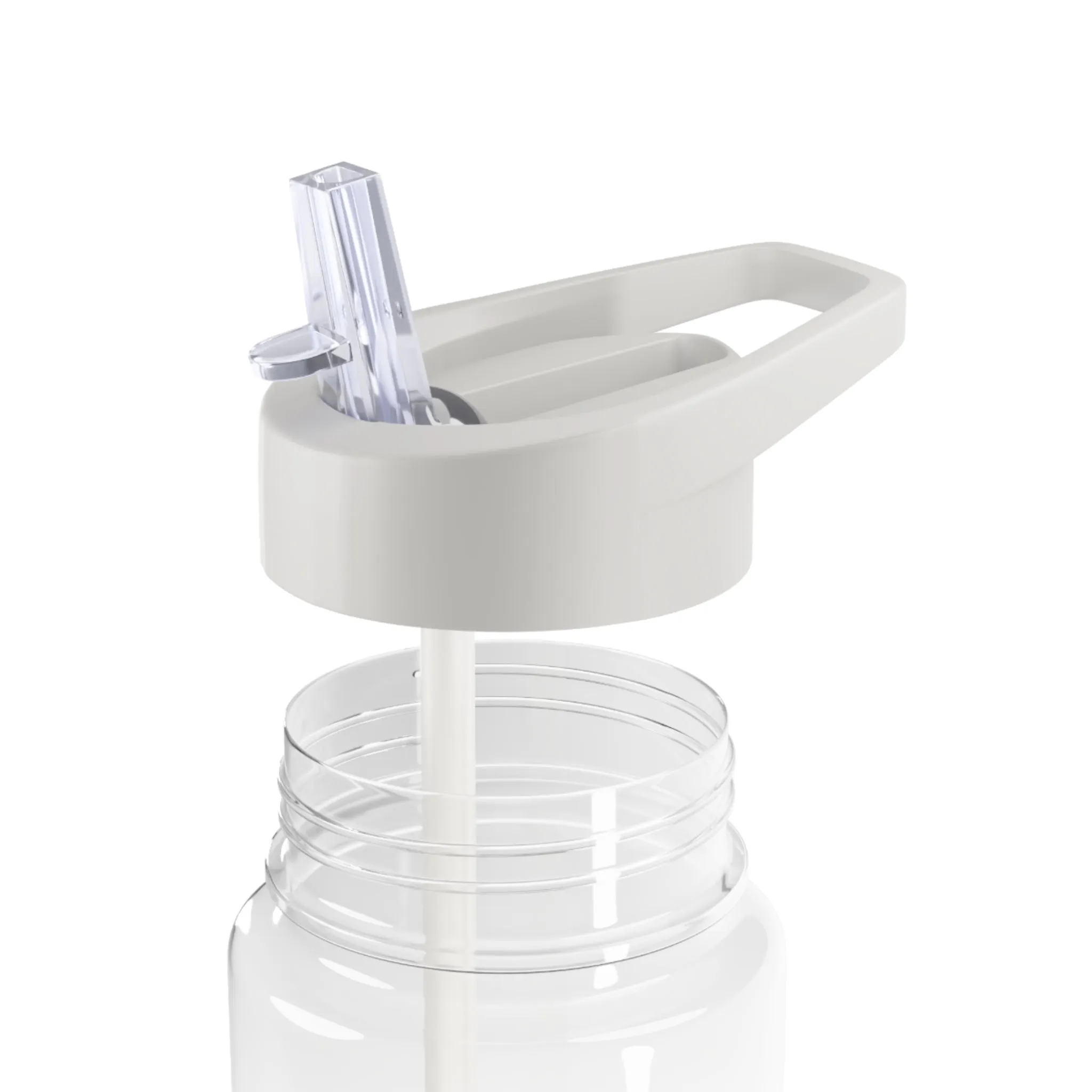 Transparent Water Bottle Power Sip BPA-Free