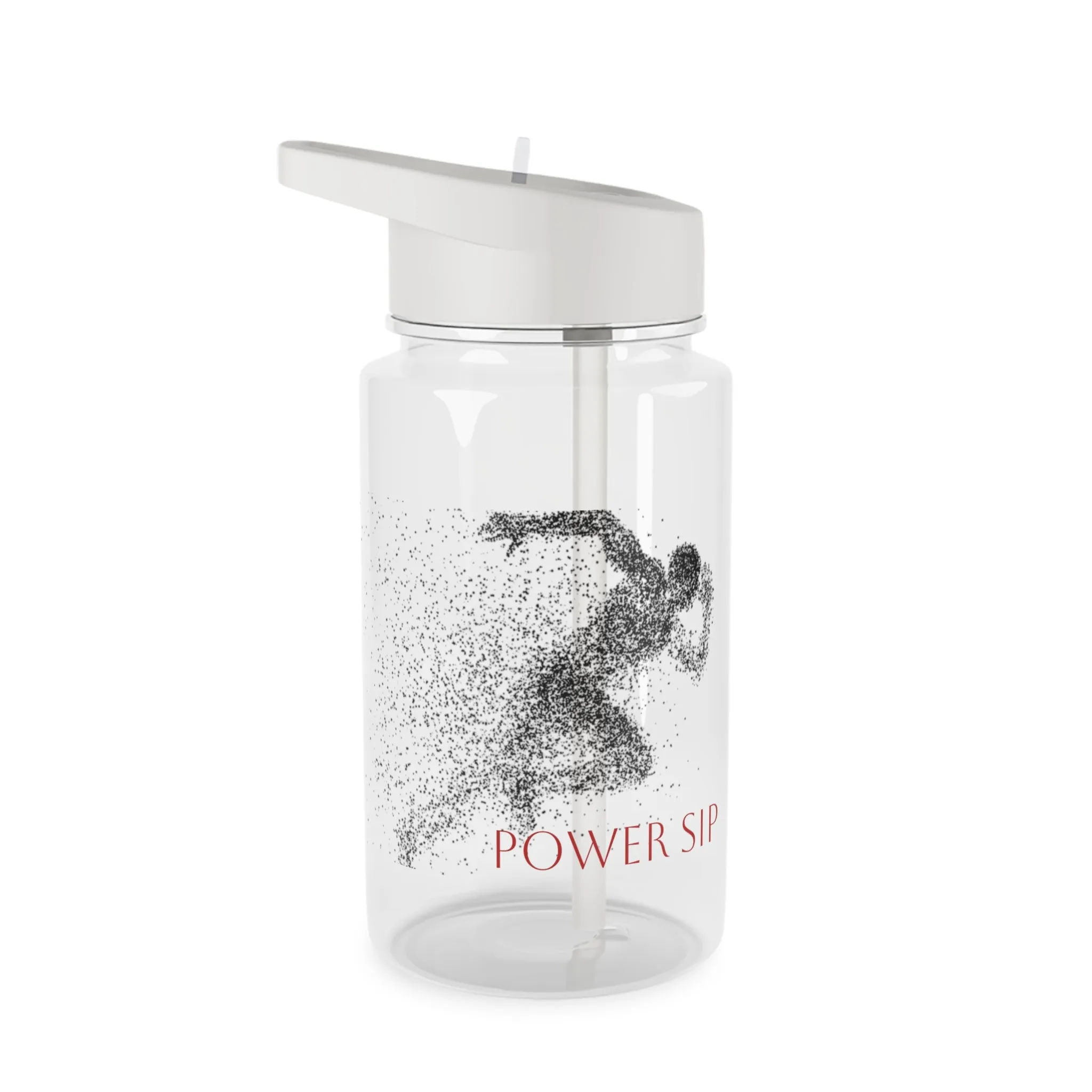 Transparent Water Bottle Power Sip BPA-Free