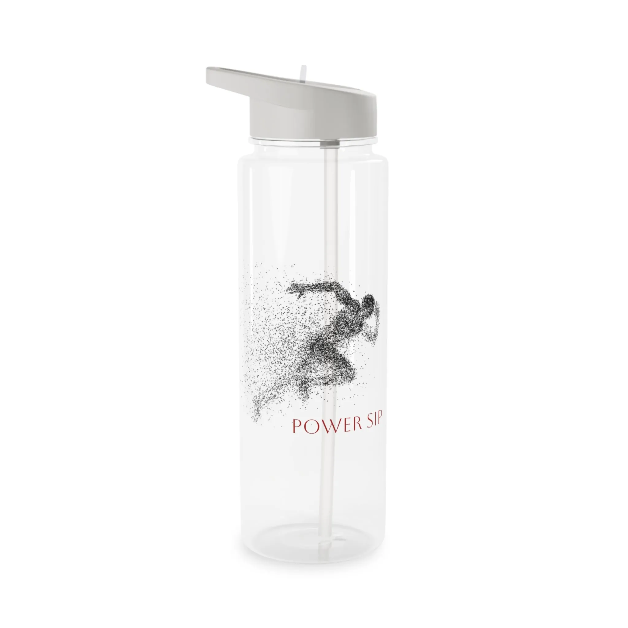 Transparent Water Bottle Power Sip BPA-Free