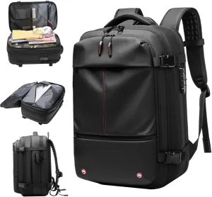 Travel Backpack for Men, Vacuum Backpack Travel 60L Expandable Multi-Pocket Waterproof Carry On Backpack with Lock Padded Breathable Zipper Closure Travel Backpack for Men, Travel Backpack