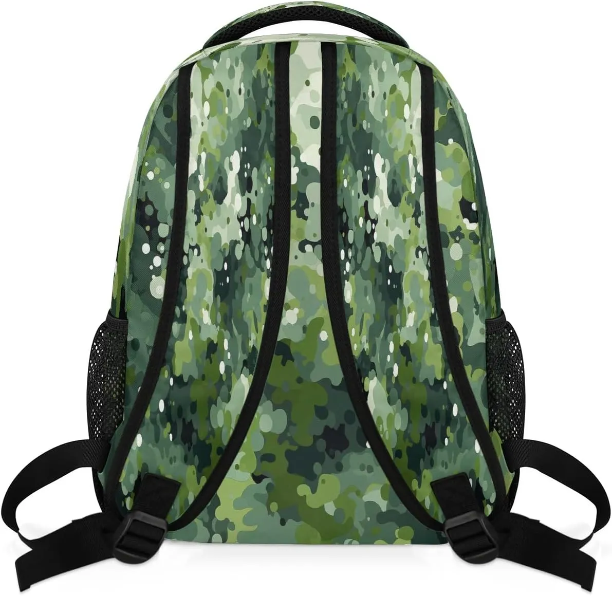 Travel Backpack for Women Men, Mysterious Green Geometric Mottles Lightweight Casual Daypack, Large 16 Inch Laptop Backpack for Travel & College