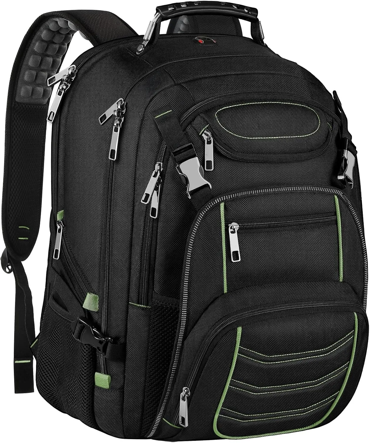 Travel Laptop Backpack,Extra Large 18.4 Inch Laptop RFID Anti Theft TSA Friendly Backpack with USB Charging Port,Water Resistant Backbag,Heavy Duty Computer Bag for Women Men,21.2*15.5*11.5 inch Green