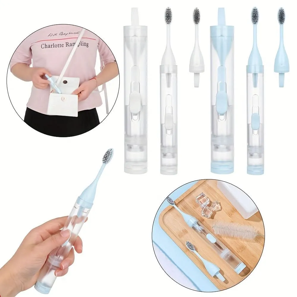 Travel Toothbrush Kit – 2-Pack, Soft Bristles, Compact & Portable for Travel
