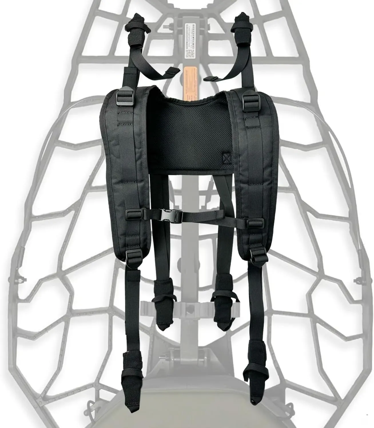 Tree Stand Backpack Straps Treestand Transport System Lightweight Universal Climber Carrier Shoulder System Comfortable Deer Hunting Climbing Carrying Pack Fits Most Tree Stands Black