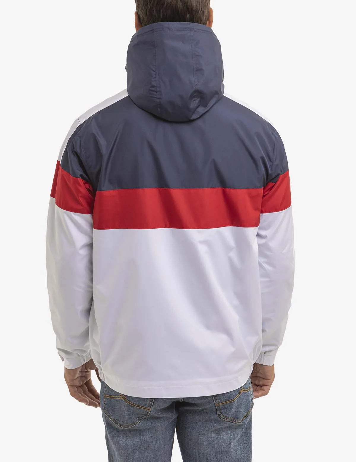 TRICOLOR HOODED WINDBREAKER