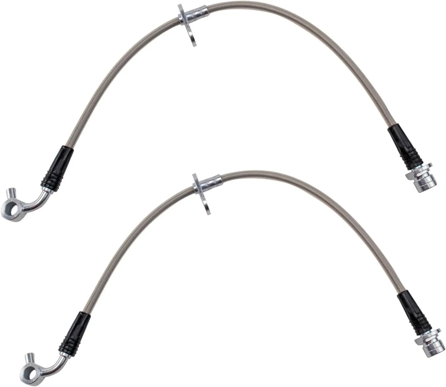 TRQ Rear Performance Brake Hose Set Compatible with 2007-2011 Honda CR-V