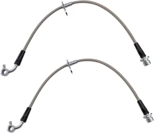 TRQ Rear Performance Brake Hose Set Compatible with 2007-2011 Honda CR-V
