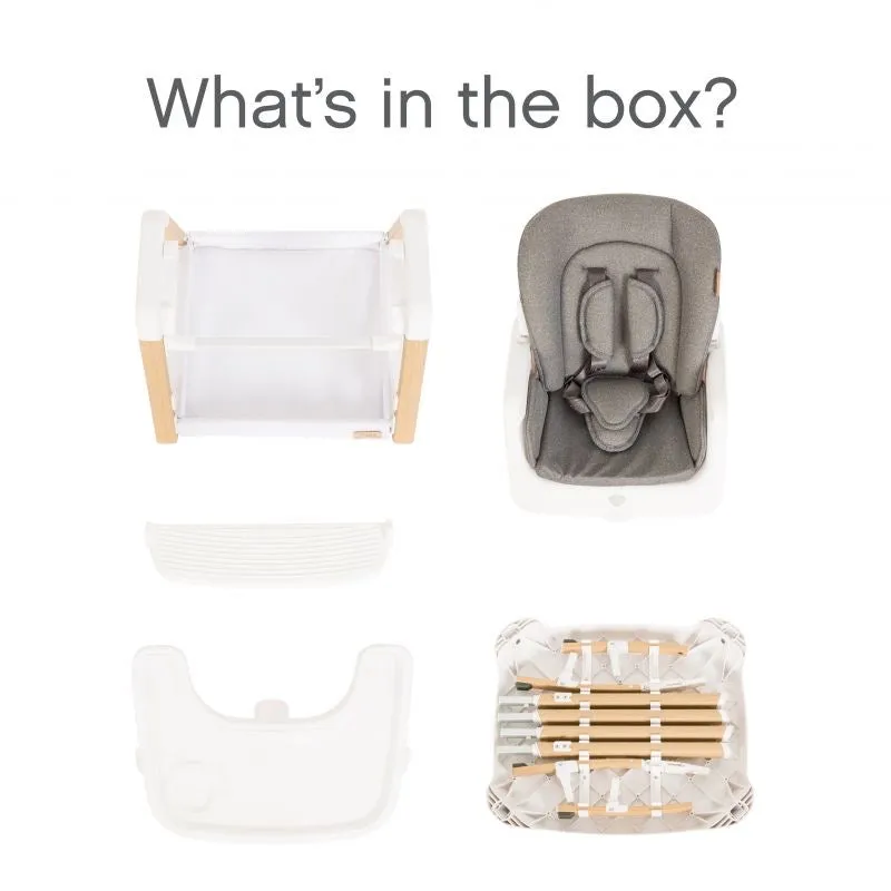Tutti Bambini 2in1 Nova Highchair/Rocker Bundle-Oak/White