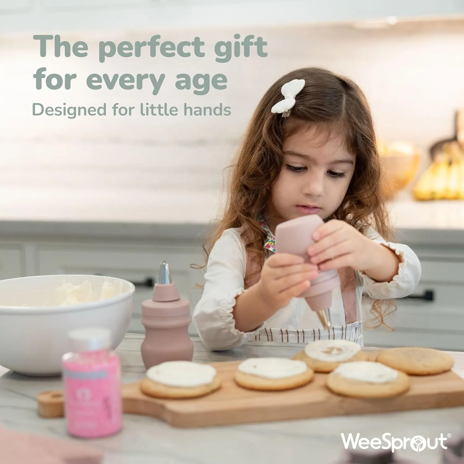 Ultimate Baking Kit for Kids - Kids Baking Set with Child Sized Utensils - Includes Apron, Oven Mitts, Silicone Mats & Liners - Perfect Cooking Set for Ages 6-12 - Gift for Children Green
