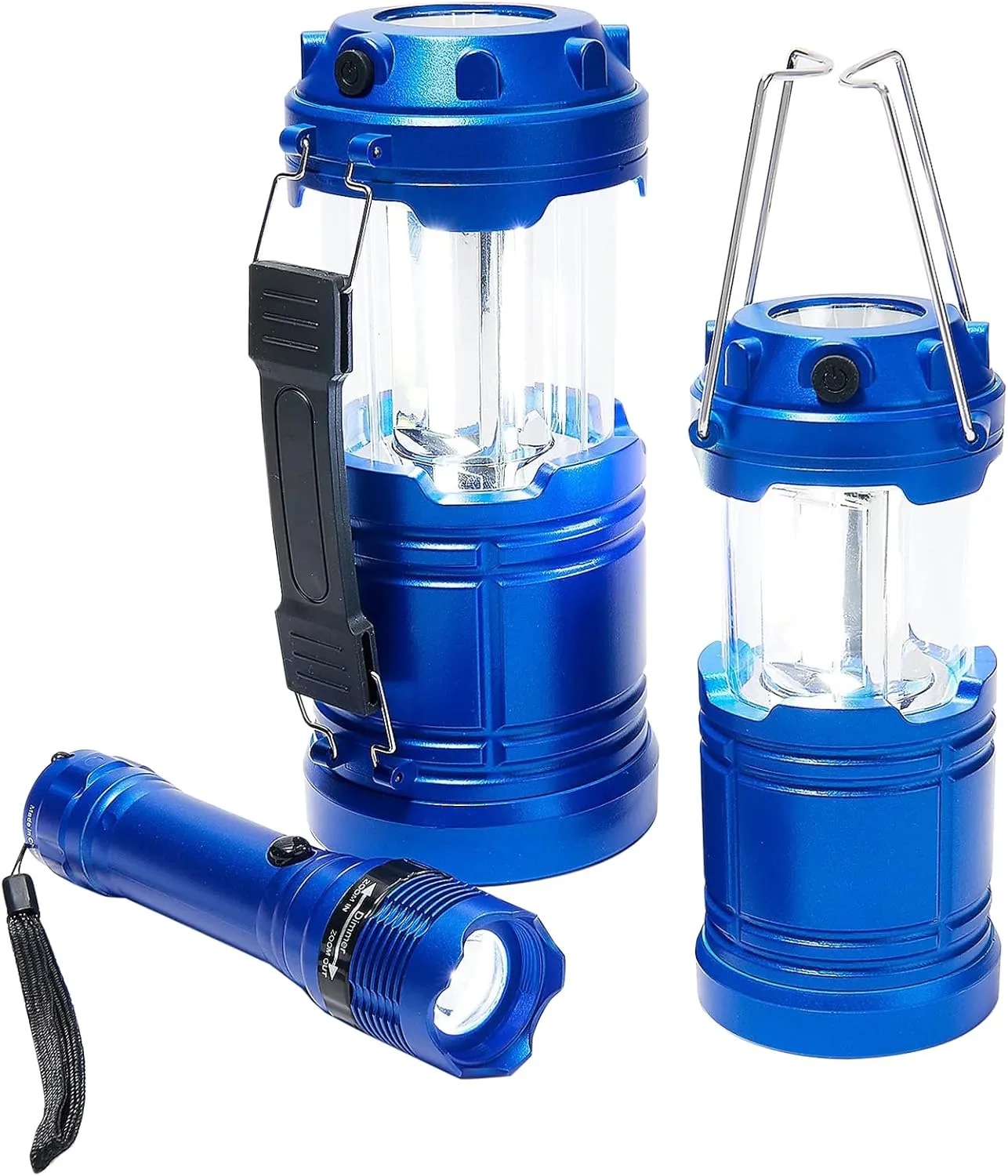 Ultimate Flashlight and Lantern Bundle Set of 3 (Blue)