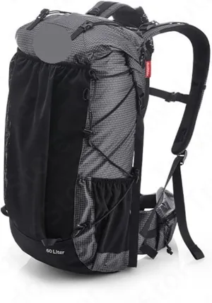 Ultralight Backpack 60 5L/40L With Frame Travel Bag Large Capacity Camping Outdoor Hiking With Rain Cover(40L Black)