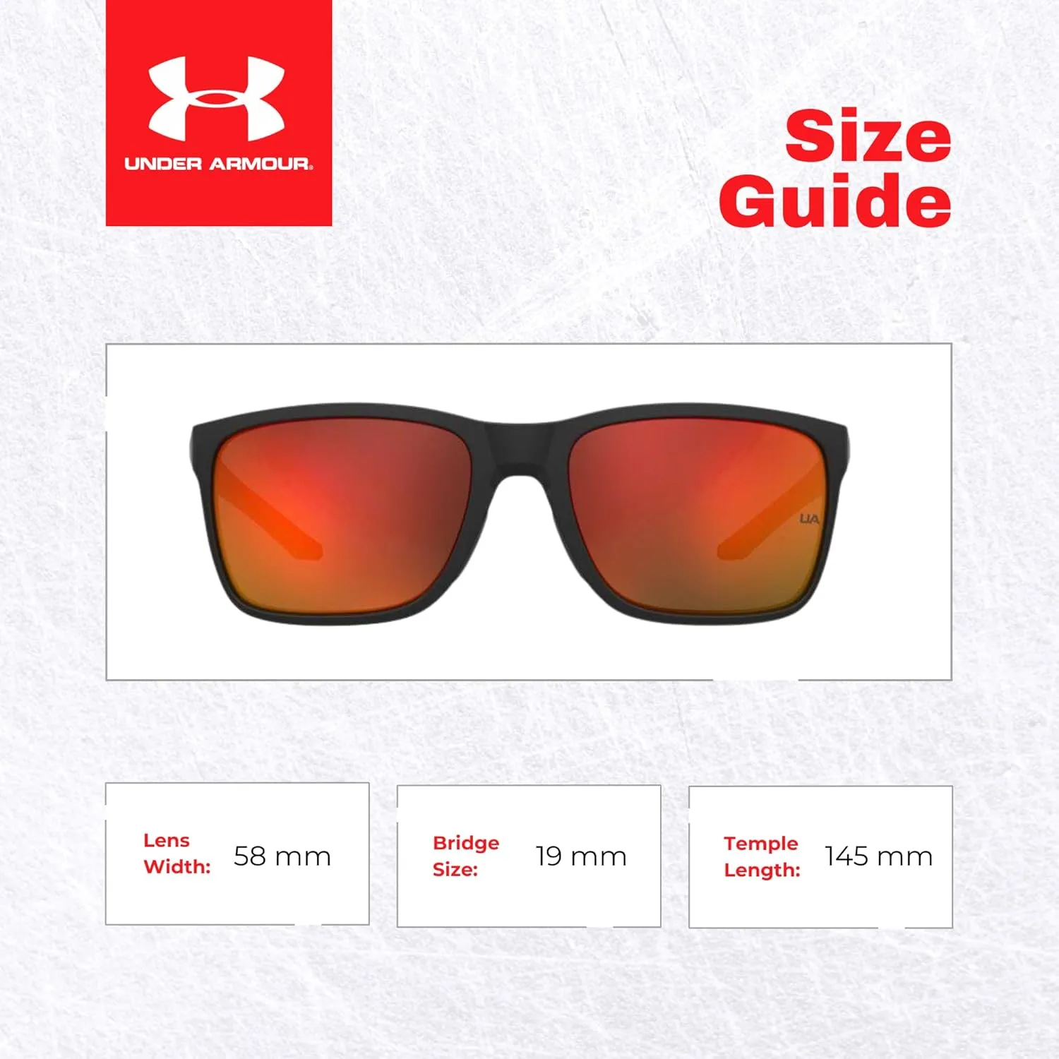 Under Armour UA0005/S Hustle Rectangular Sunglasses for Men   BUNDLE with Designer iWear Eyewear Kit