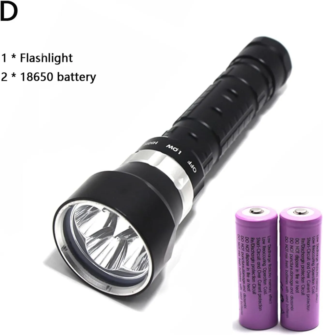 Underwater Lights 50W 3-Mode 8000 Lumen XM-L2 5 X L2 LED Diving Flashlight Torch 200M Underwater Waterproof LED Flash Light Lantern for Outdoor Exploration Under Water Sports (C 1) (D 1)