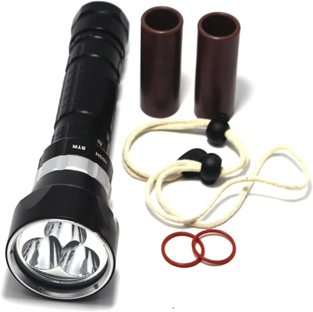 Underwater Lights 50W 3-Mode 8000 Lumen XM-L2 5 X L2 LED Diving Flashlight Torch 200M Underwater Waterproof LED Flash Light Lantern for Outdoor Exploration Under Water Sports (C 1) (D 1)