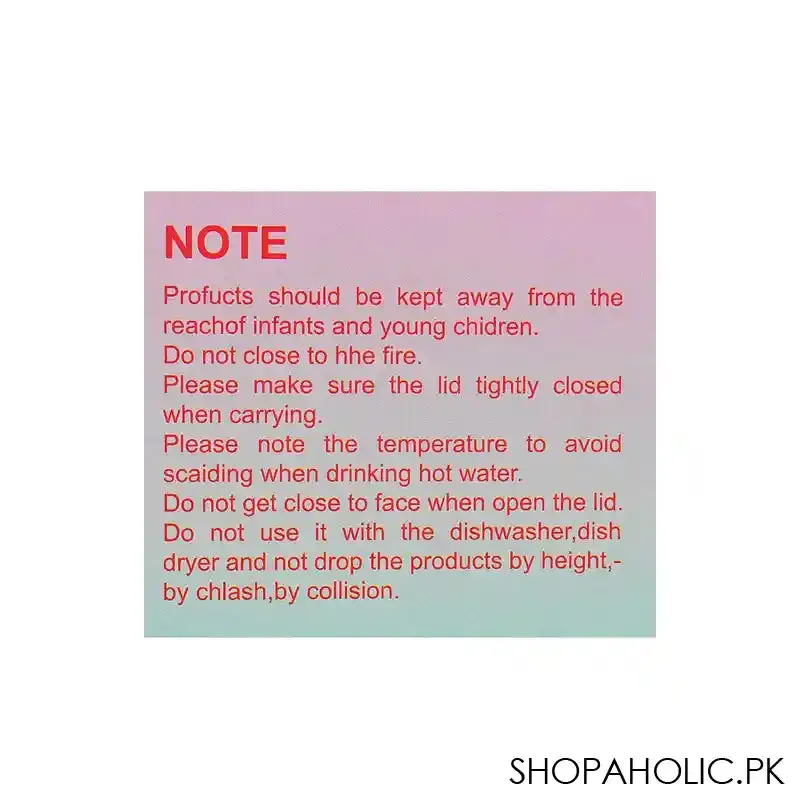Unicorn Theme BPA Free Plastic Tumbler Water Bottle With Straw & Strap, Insulated Travel Mug, Pink, 500ml Capacity, WBD9100