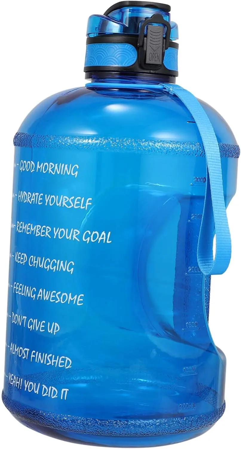 Unisex Large Sports Water Bottle 1 Gallon Collapsible Water Kettle Hydro Jug for Tea Milk Hot