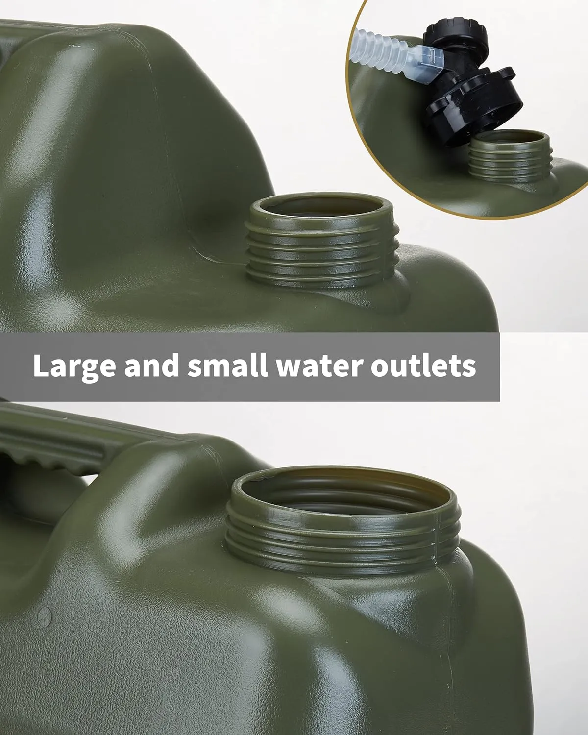 UPWOIGH Camping Water Container, 8.2 Gallon Water Jug(17.2x14.6x9.9 in), Truly No Leakage Water Storage, Big Green Water Tank,BPA Free Portable Emergency Water Storage for Camping, Hiking,Hurricane