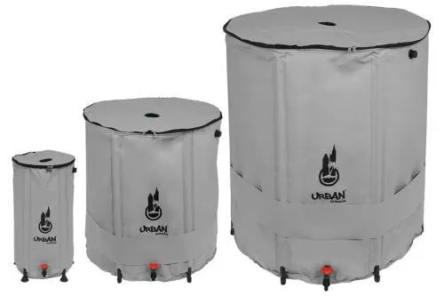 Urban Oasis Collapsible Water Storage Barrel 59 Gallon