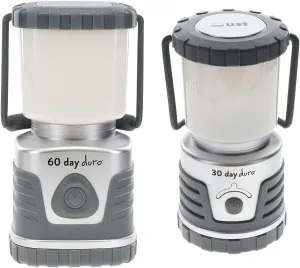 UST 60-Day Duro LED Portable 1200 Lumen Lantern With Lifetime Bulbs and Hook for Camping, Hiking, Emergency and Outdoor Survival & 30-Day Duro 1000 Lumen Lantern, Titanium